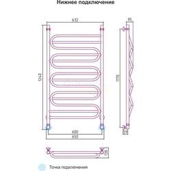 Полотенцесушитель водяной Сунержа Иллюзия 120x60