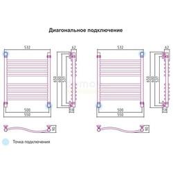 Полотенцесушитель водяной Сунержа Флюид 60x50 ( шампань )