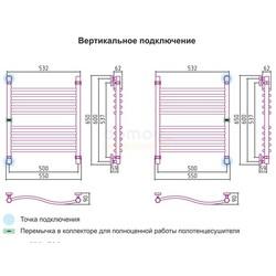 Полотенцесушитель водяной Сунержа Флюид 60x50 ( шампань )