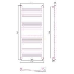 Полотенцесушитель водяной Сунержа Флюид 120x50
