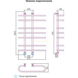 Полотенцесушитель водяной Сунержа Фурор 100x70, хамелеон