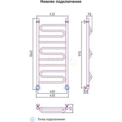 Полотенцесушитель водяной Сунержа Шарм 100x70