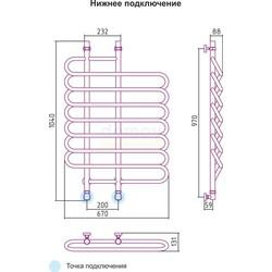 Полотенцесушитель водяной Сунержа Шарм 100x70