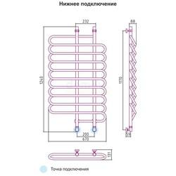 Полотенцесушитель водяной Сунержа Шарм 120x70