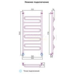 Полотенцесушитель водяной Сунержа Элегия 120x50