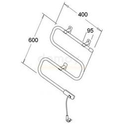 Полотенцесушитель ZorG 60x40, электрический, правый