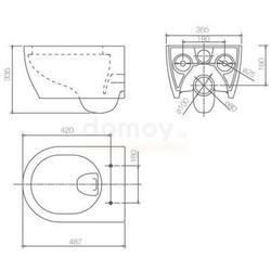 Унитаз SSWW NC 4455 48,5x36,5 подвесной