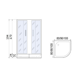 Душевой уголок River Don 100/24 MT, с поддоном