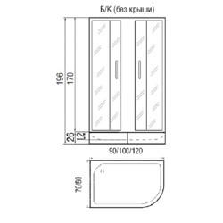 Душевой уголок River Don 100/80/24 MT R