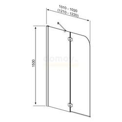 Душевая шторка для ванны Radaway Torrenta PND/L 1210 графитовое стекло