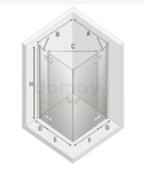 Душевой уголок New Trendy REFLEXA L 100x80 (2 двери)