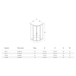 Душевой уголок New Trendy Suvia ZS-0002 90x90, с поддоном