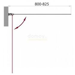 Душевая шторка BELBAGNO SELA-V-1-80/140-Ch-Cr-R 80х140