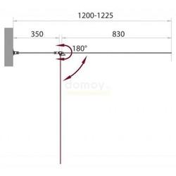 Душевая шторка BELBAGNO SELA-V-11-120/140-Ch-Cr-R 120х140