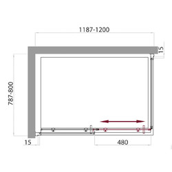 Душевой уголок BELBAGNO UNO-AH-1-120/80-P-Cr