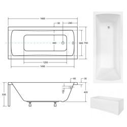 Акриловая ванна Besco Optima 160x70