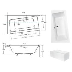 Акриловая ванна Besco Infinity L 160х100