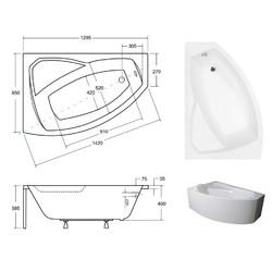 Акриловая ванна Besco Rima L 130х85