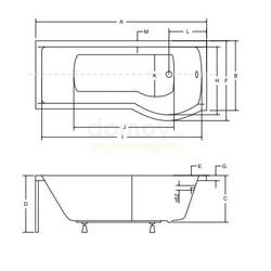 Акриловая ванна Besco Inspiro L 170x70