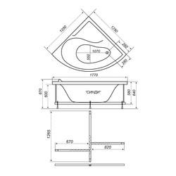 Акриловая ванна Triton Синди 125х125
