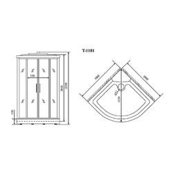 Душевая кабина Timo Standart T-1101 P 100x100