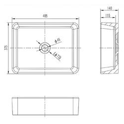Накладной умывальник Bravat C22328W-ENG