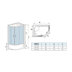 Душевая кабина Welt-Wasser HALLE 1204 R 120х90