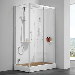 Душевая кабина с гидромассажем SSWW B1602 R 120x80 с паром