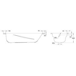 Стальная ванна BLB Universal Anatomica 150х75 с отверстиями для ручек