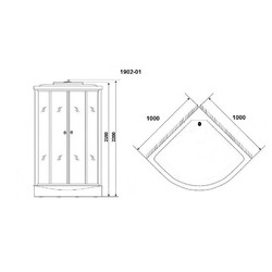 Душевая кабина с гидромассажем Niagara Ultra NG-1902-01 100х100