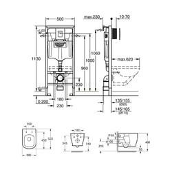 Подвесной унитаз Lavinia Boho Bell Pro Rimless 3301002R + система инсталляции Grohe Rapid SL 38772001