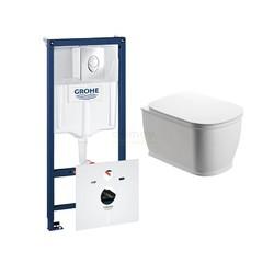 Подвесной унитаз Lavinia Boho Bell Pro Rimless 3301002R + система инсталляции Grohe Rapid SL 38750001