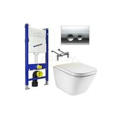 Комплект: инсталляция Geberit Duofix 458.122.21.1A346 + подвесной унитаз Roca GAP