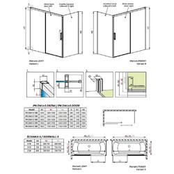 Шторка для ванны Radaway Idea Black PN DWJ+S 170x70 Left