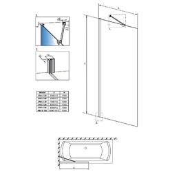 Шторка для ванны Radaway Idea Black PNJ 70 Factory