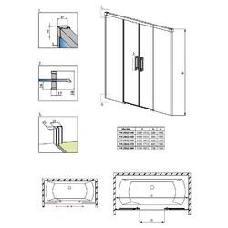 Шторка для ванны Radaway Idea PN DWD 150