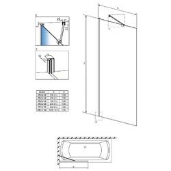 Шторка для ванны Radaway Idea PNJ 80