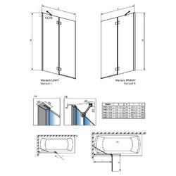 Шторка для ванны Radaway Essenza New PND II 110 Right