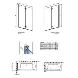 Шторка для ванны Radaway Nes PND I 100 L