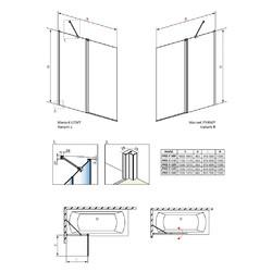 Шторка для ванны Radaway Nes PND II 100 R