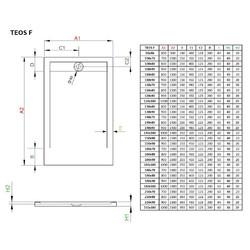 Душевой поддон Radaway Teos F 210x100 White