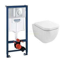 Подвесной унитаз Lavinia Boho One Compacto 3302003C + система инсталляции Grohe Rapid SL 38721001