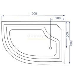 Душевая кабина Fiinn F510 L 120х80 белая стенка/тонированные стёкла