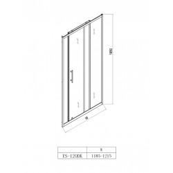 Душевая дверь ESBANO ES-120DK 120х195