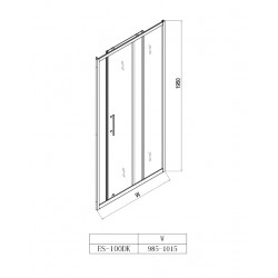 Душевая дверь ESBANO ES-100DK 100х195