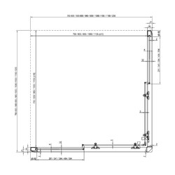 Душевой уголок Ravak Blix BLRV2K-120+BLRV2K-120, блестящий + транспарент