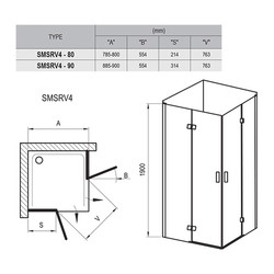 Душевой уголок Ravak SmartLine SMSRV4 90х90