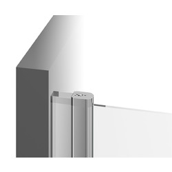 Душевой уголок Ravak Chrome CRV2-90+CPS-100, блестящий + транспарент