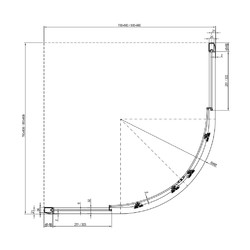 Душевой уголок Ravak Blix BLCP4-90, блестящий + транспарент