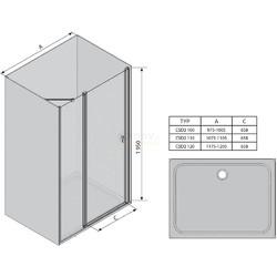 Душевая дверь Ravak Chrome CSD2 100